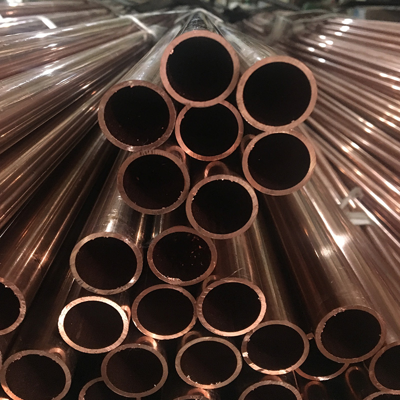 Export High Quality 40mm 22mm 15mm Straight Coared Copper Tube Pipe Air Conditioning Copper Tube